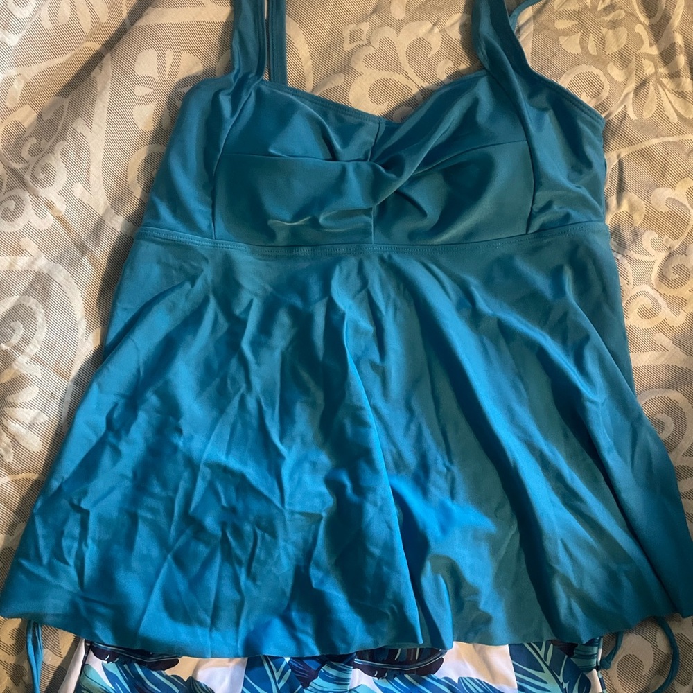 Vibrant Blue Tie Front Sleeveless Swim Camisole
